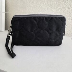 Elegant Black Quilted Wristlet
